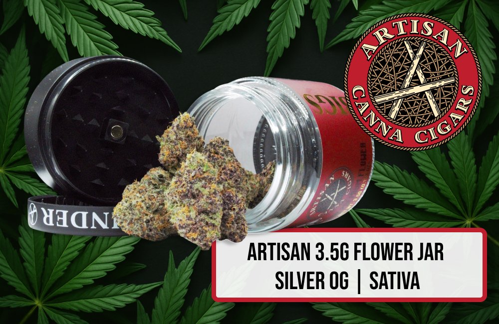 Artisan 3.5g Flower Jar  Silver OG _ Sativa
